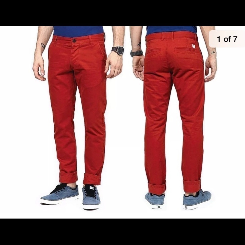 Jack & Jones Bolton Edward Red Chino Pants 32/30​​​​​​​